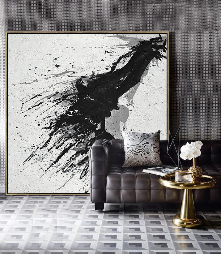 Minimalist Drip Painting #MN323A - Click Image to Close